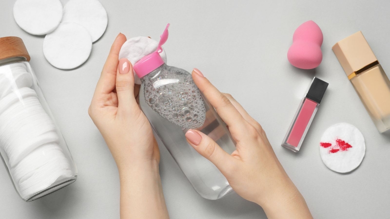 Bông mỏng dễ hút nhiều nước tẩy trang, gây hao hụt dung dịch