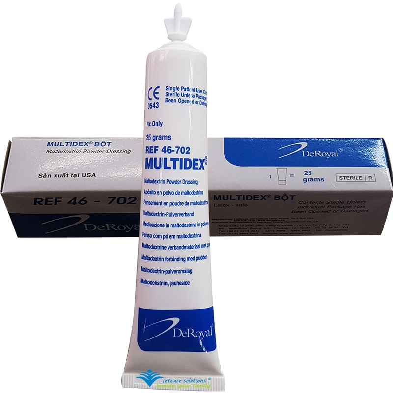 Bột Multidex Deroyal điều trị nhiễm trùng  da, giảm sưng viêm và đau 3