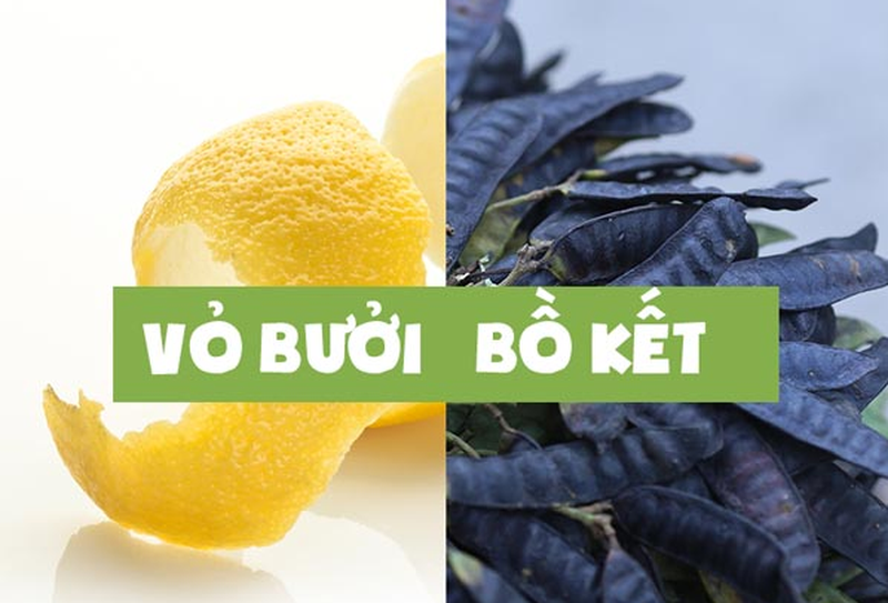 gội đầu bằng vỏ bưởi và bồ kết