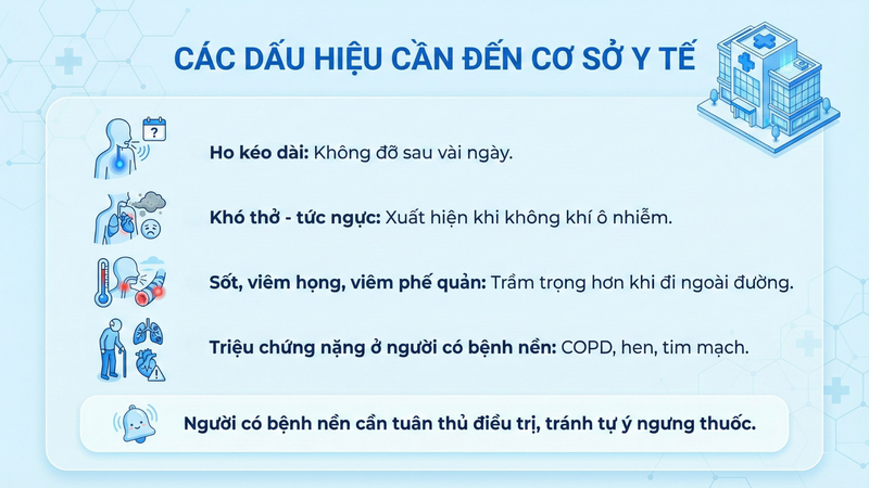 Các dấu hiệu cần đến cơ sở y tế