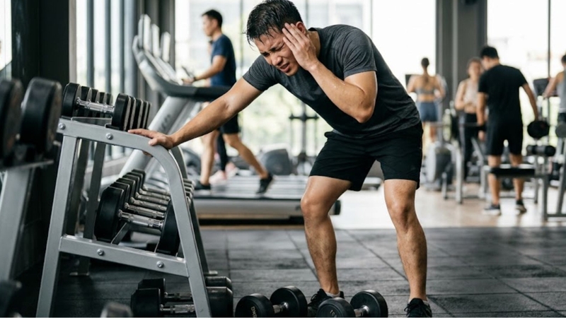 Dừng tập khi xuất hiện dấu hiệu bất thường như chóng mặt