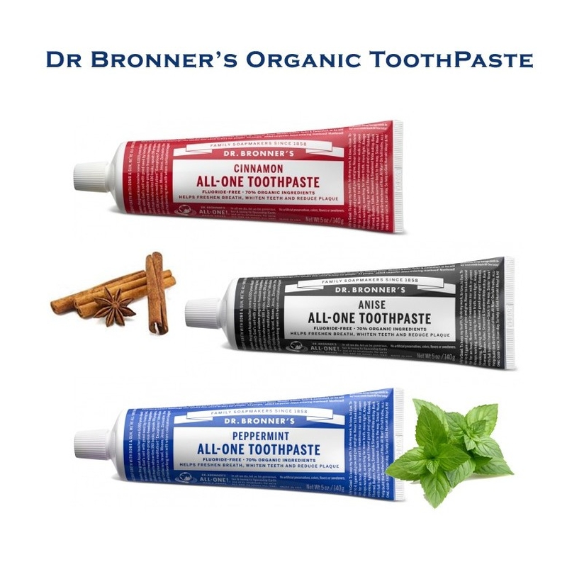 Các loại kem đánh răng không chứa flour: Dr. Bronner