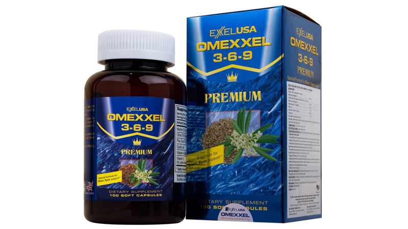 Viên uống Omega 3-6-9 Premium Omexxel giúp hỗ trợ tốt cho não bộ, thị lực và tim mạch