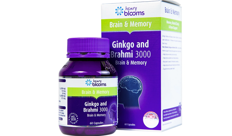 Viên uống Ginkgo And Brahmi 3000 Henry Blooms