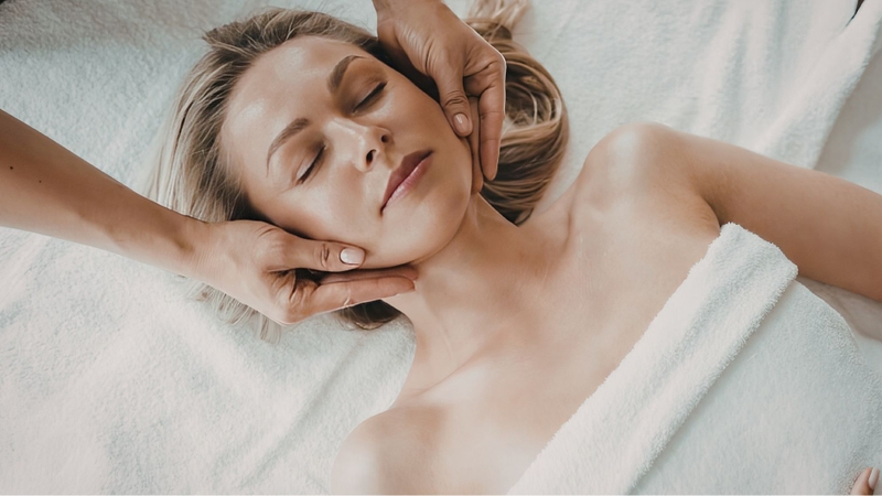 Massage quanh các khớp hàm, cổ giúp giảm đau và làm dịu tình trạng căng cứng
