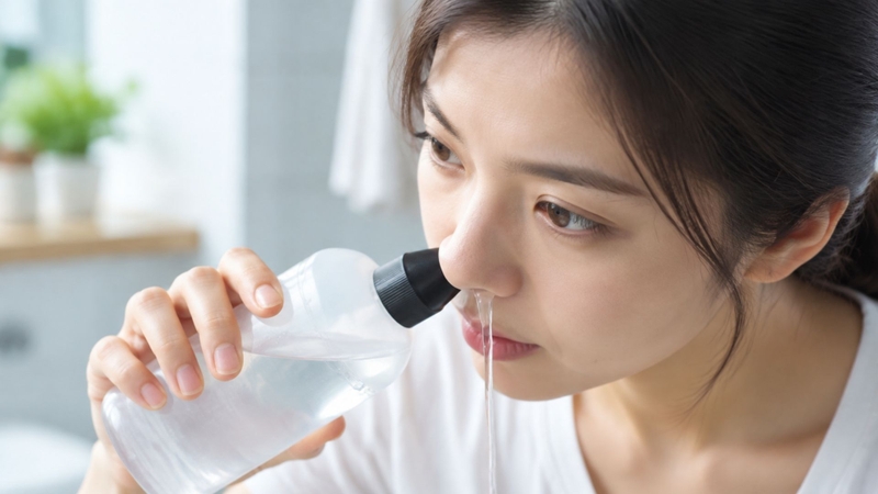 Cách dùng bình rửa mũi đúng giúp làm sạch khoang mũi an toàn