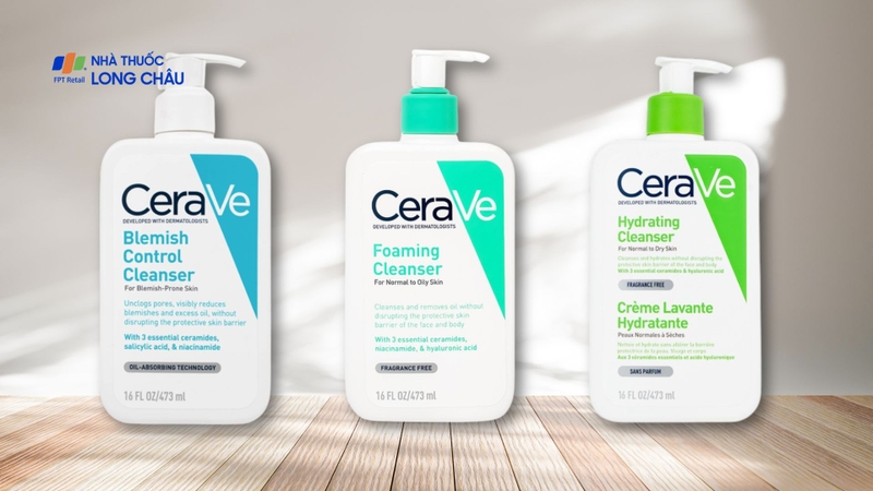 Có thể dễ dàng tìm mua sữa rửa mặt CeraVe chính hãng tại hệ thống Nhà thuốc Long Châu