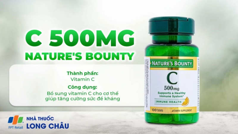 Viên uống Nature's Bounty C 500mg giúp tăng cường sức đề kháng