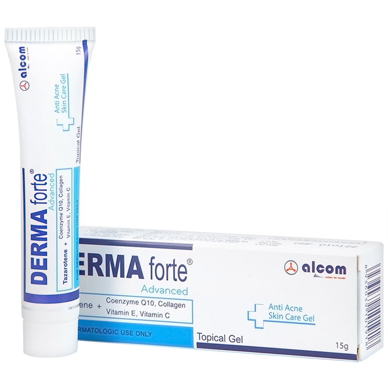 Derma forte có nhiều công dụng như tiêu sừng, điều trị và ngăn ngừa mụn viêm, tác động lên vi khuẩn P acnes và giảm thâm