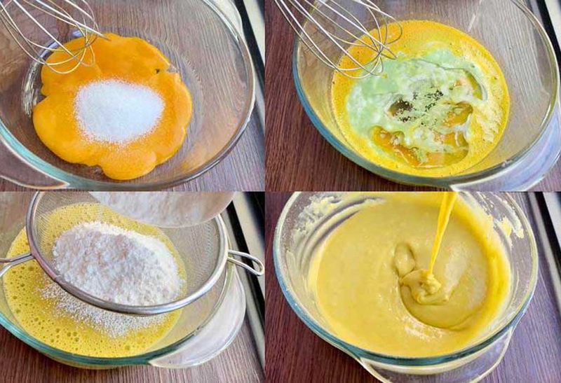 cách làm bánh bông lan trứng muối 2