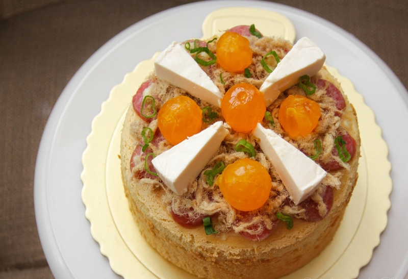 cách làm bánh bông lan trứng muối 3