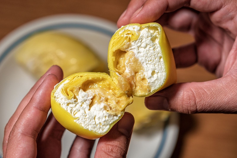 cách làm bánh crepe sầu riêng 2