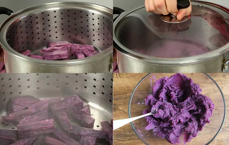 cách làm bánh khoai lang tím 2