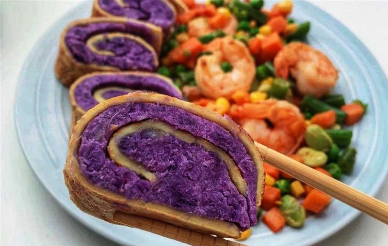 cách làm bánh khoai lang tím 4