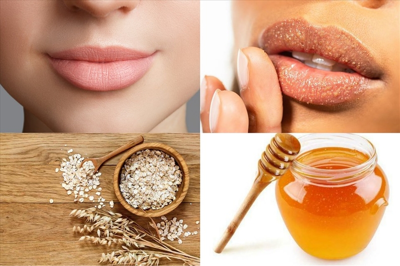 Làm hồng môi bằng đường nâu và mật ong
