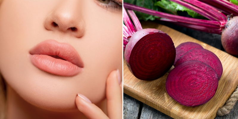 Dưỡng môi hồng với củ dền tươi