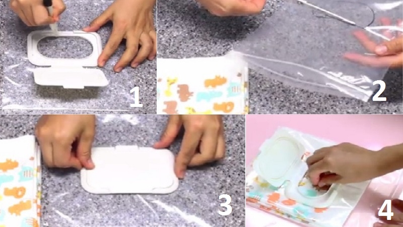 Cách làm khăn giấy ướt cực đơn giản tại nhà 3