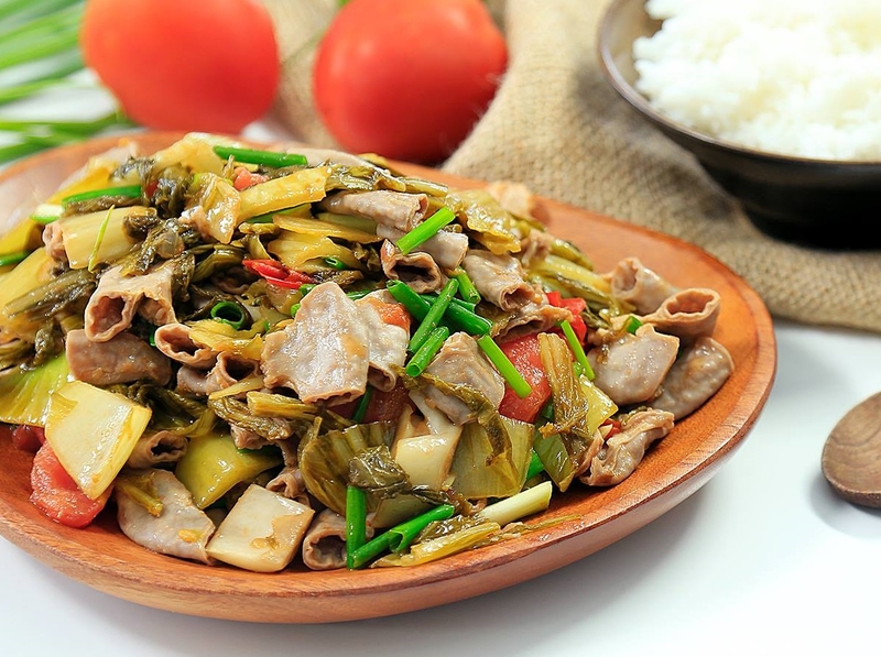 Món lòng xào dưa chứa hàm lượng dinh dưỡng tương đối cao