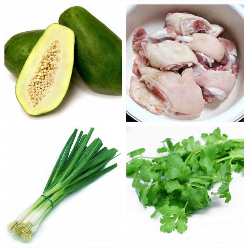 Cách làm móng giò hầm đu đủ lợi sữa cho mẹ 1