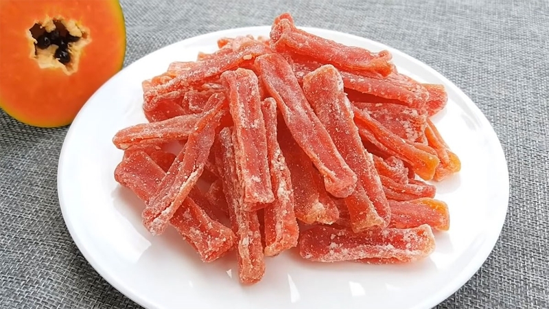 Cách làm mứt đu đủ thơm ngon tại nhà 3