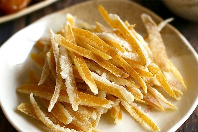 cách làm mứt vỏ bưởi 2