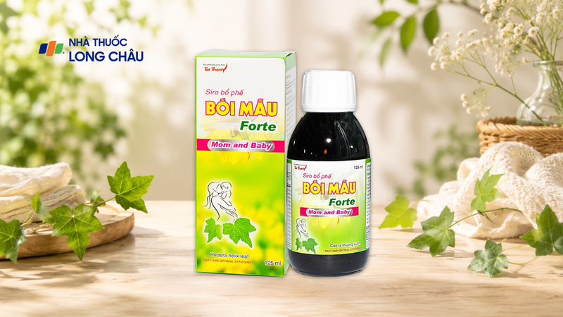 Siro Bối Mẫu Forte Mom And Baby hỗ trợ giảm ho, đau rát họng, khản tiếng