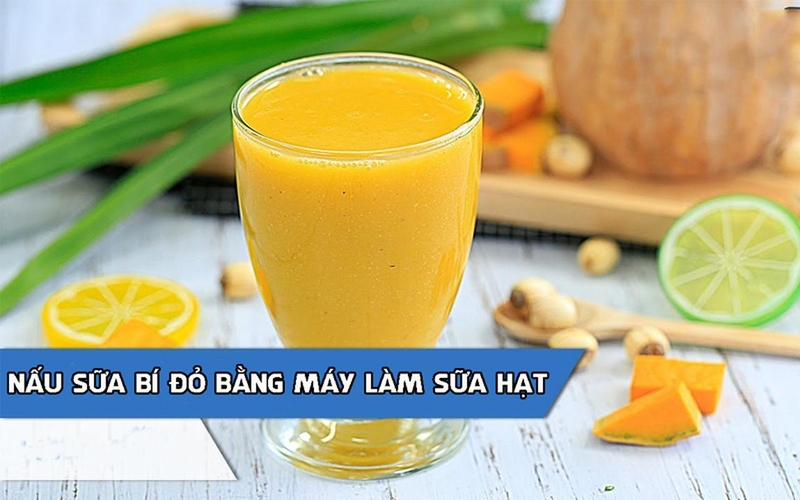 Thành quả là ly sữa bí đỏ thơm ngon