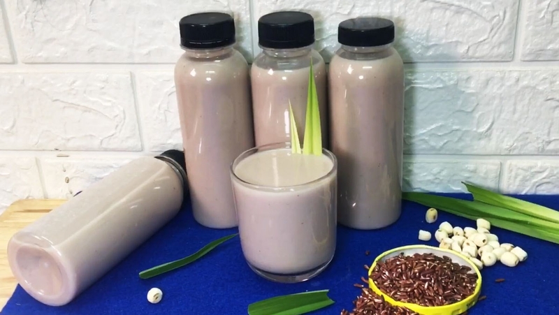 Món sữa gạo lứt hạt sen thơm ngon hấp dẫn