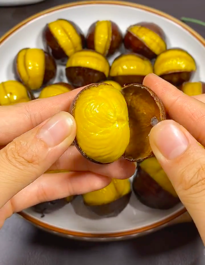 Thành phẩm hạt dẻ luộc