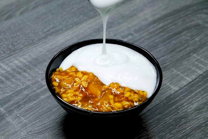 Cách nấu chè bưởi đậu xanh nước cốt dừa chuẩn nhà làm 1