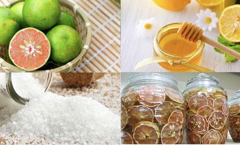 Cách ngâm chanh đào mật ong chữa ho tại nhà 2