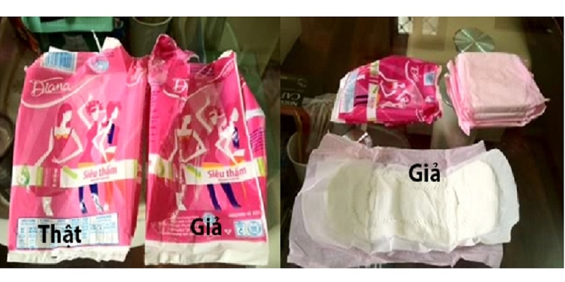 cách nhận biết băng vệ sinh diana cool fresh giả dựa trên bao bì