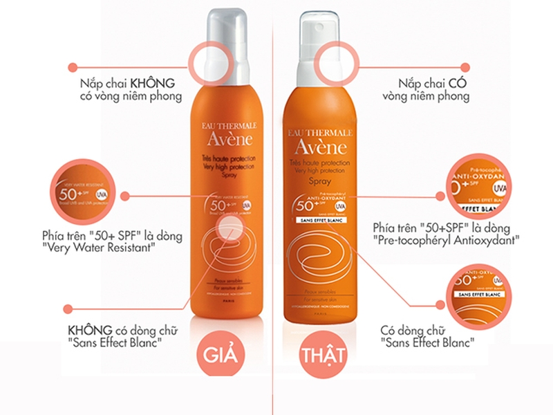 Cách nhận biết kem chống nắng Avene giả 4