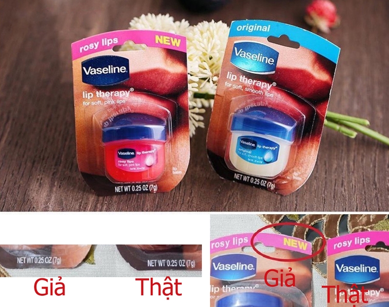 Cách nhận biết son dưỡng Vaseline thật và giả