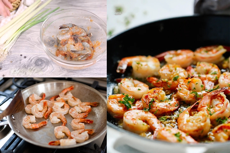 cách rang tôm ngon 2