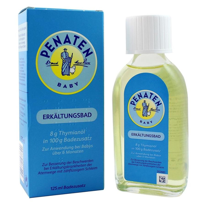 Cách sử dụng dầu tắm chống cảm cúm penaten cho trẻ hiệu quả3