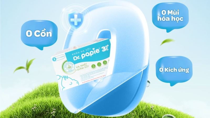 Khăn lau hạ sốt Dr.Papie có nhiều loại phù hợp với từng độ tuổi của trẻ