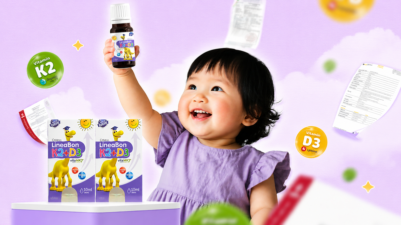 Dùng LineaBon K2+D3 đúng cách giúp bổ sung vitamin an toàn cho trẻ