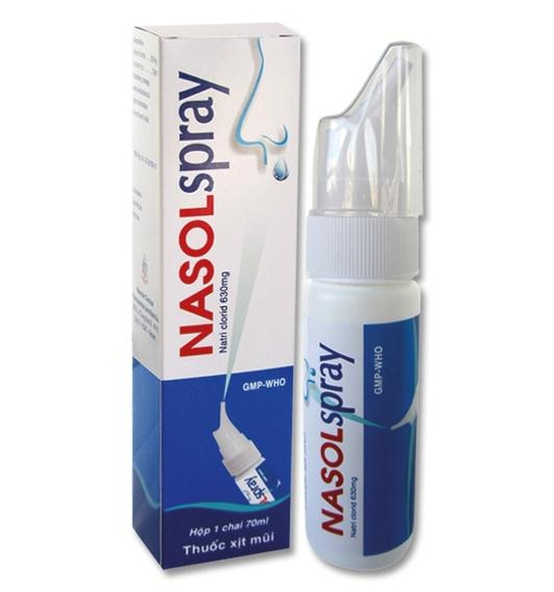 Nasolspray giúp loại bỏ tất cả bụi bẩn, các vảy trong mũi đồng thời làm loãng dịch nhày đóng nghẹt trong mũi