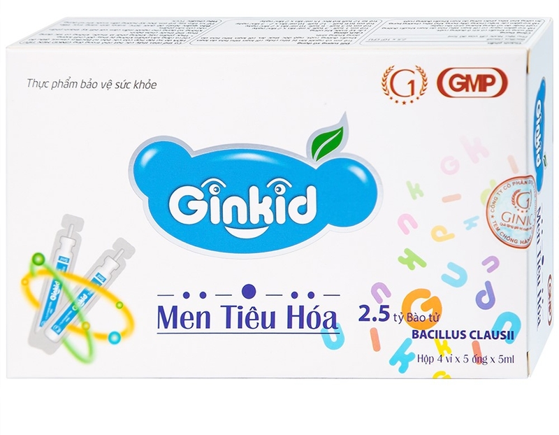 Cải thiện tiêu hóa của trẻ với Ginkid men tiêu hóa hộp 4 vỉ x 5 ống x 5ml 2