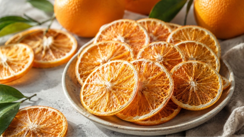 Cam sấy khô là món ăn nhẹ tiện lợi, bổ sung năng lượng nhanh chóng