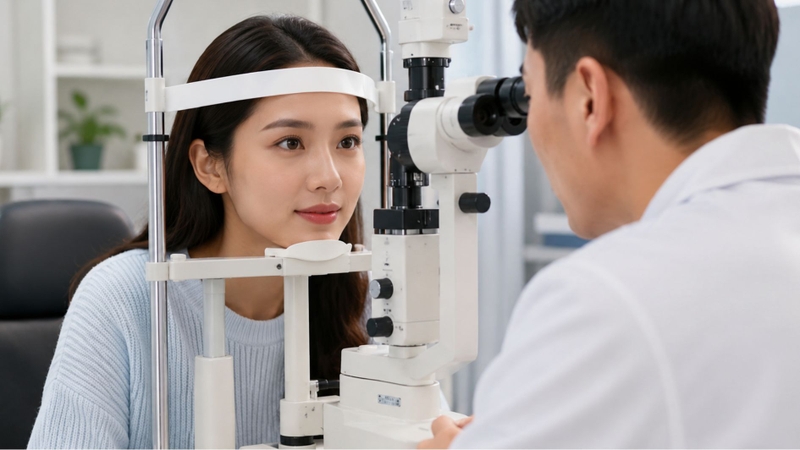 Người bệnh cần khám mắt chuyên sâu trước khi mổ cận thị bẩm sinh