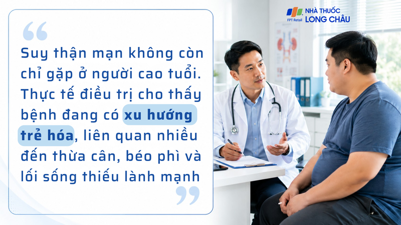 Thừa cân, béo phì và ăn uống thiếu lành mạnh làm tăng nguy cơ suy thận