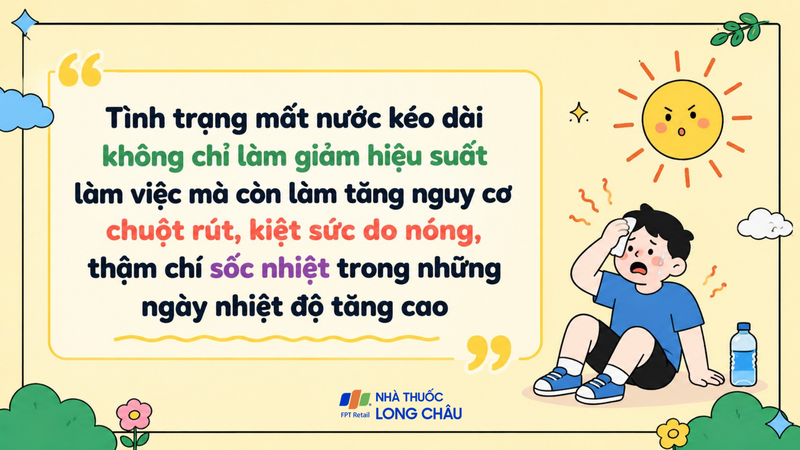 Tình trạng mất nước kéo dài rất nguy hiểm