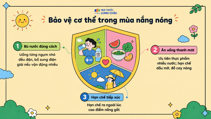 Cần chú ý bảo vệ cơ thể trong mùa nắng nóng