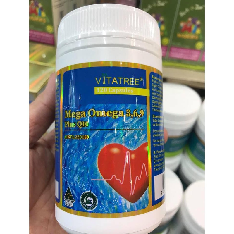 Chăm sóc cơ thể tốt hơn với Viên uống Vitatree Mega Omega 3,6,9 plus Q10 120V 2