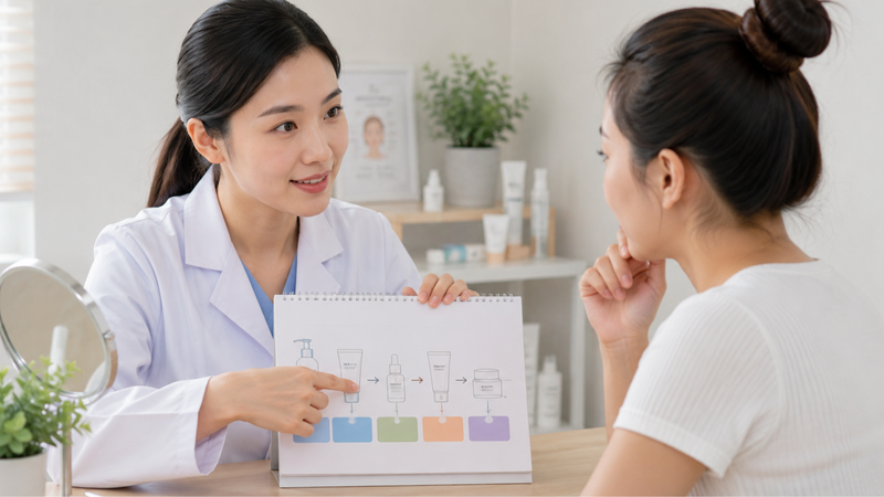 Điều chỉnh routine chăm sóc da mụn theo lời khuyên bác sĩ