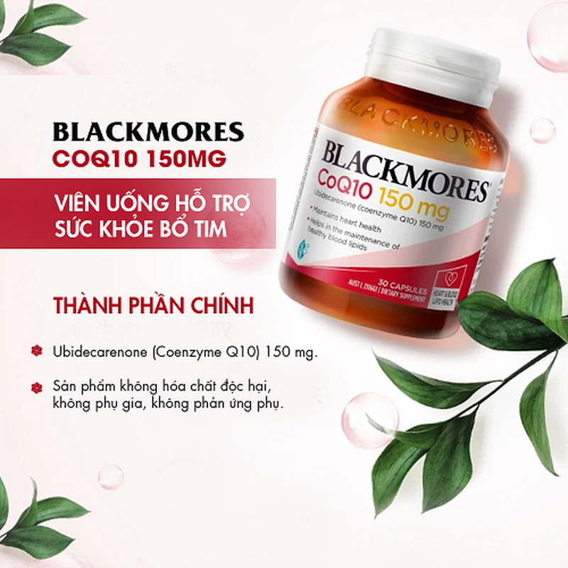 Chăm sóc sức khỏe tim mạch tốt hơn với Viên uống Blackmores COQ10 150mg 30V 2