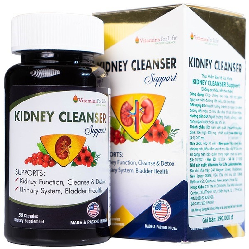 Chăm sóc thận tốt hơn với Viên Uống Kidney Cleanser Support Vitamins For Life Bổ Thận 30 Viên 3