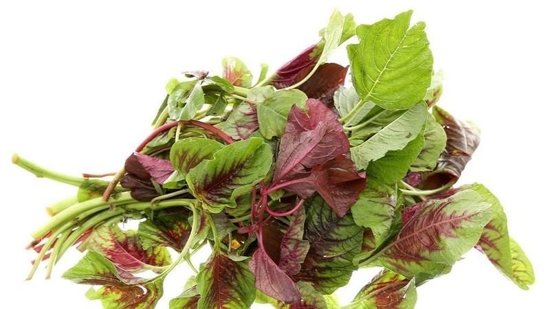 Cháo bò có thể kết hợp nấu cùng rau dền giúp hấp thu sắt vào cơ thể tốt hơn